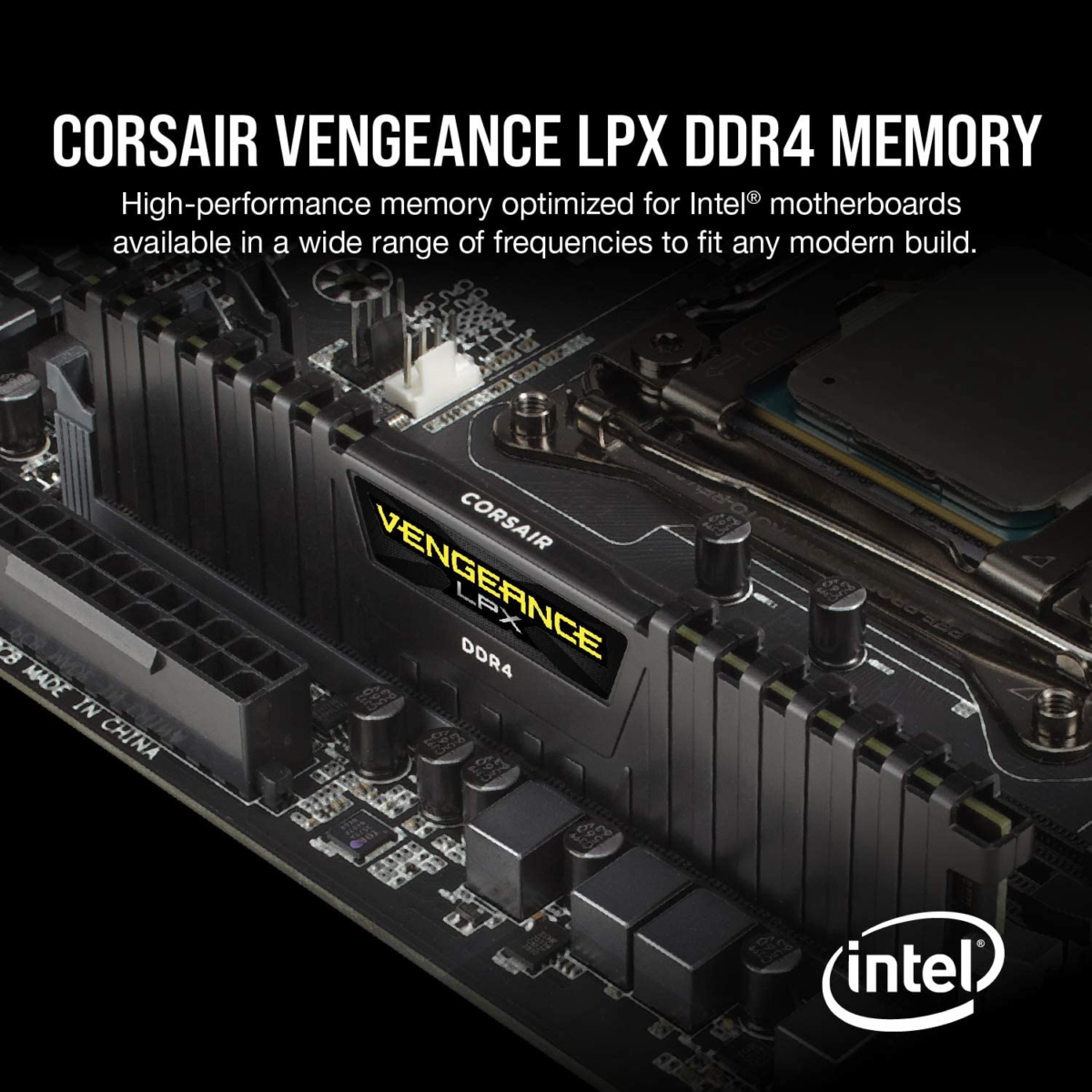 VENGEANCE LPX DDR4 RAM 32GB (2X16Gb) 3200Mhz CL16-20-20-38 1.35V Intel AMD Desktop Computer Memory - Black (CMK32GX4M2E3200C16) - Image 2