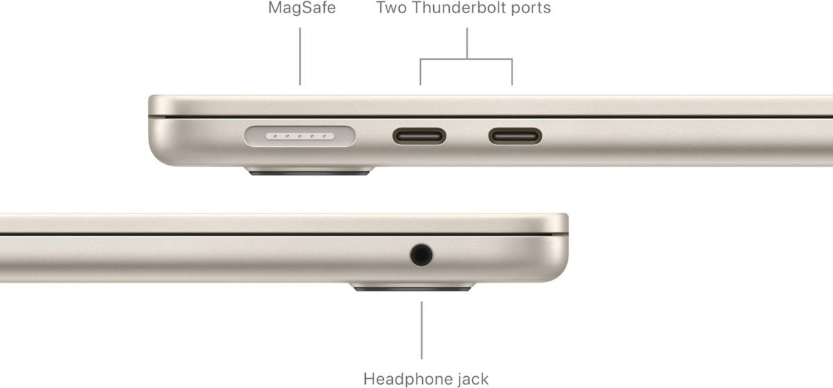 2024 Macbook Air 13-Inch Laptop with M3 Chip: Built for  Intelligence, 13.6-Inch Liquid Retina Display, 8GB Unified Memory, 256GB SSD Storage, Backlit Keyboard, Touch ID; Starlight - Image 5