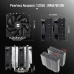 Peerless Assassin 120 SE CPU Cooler, 6 Heat Pipes AGHP Technology, Dual 120Mm PWM Fans, 1550RPM Speed, for AMD:AM4 Am5/Intel LGA 1700/1150/1151/1200,PC Cooler - Image 6