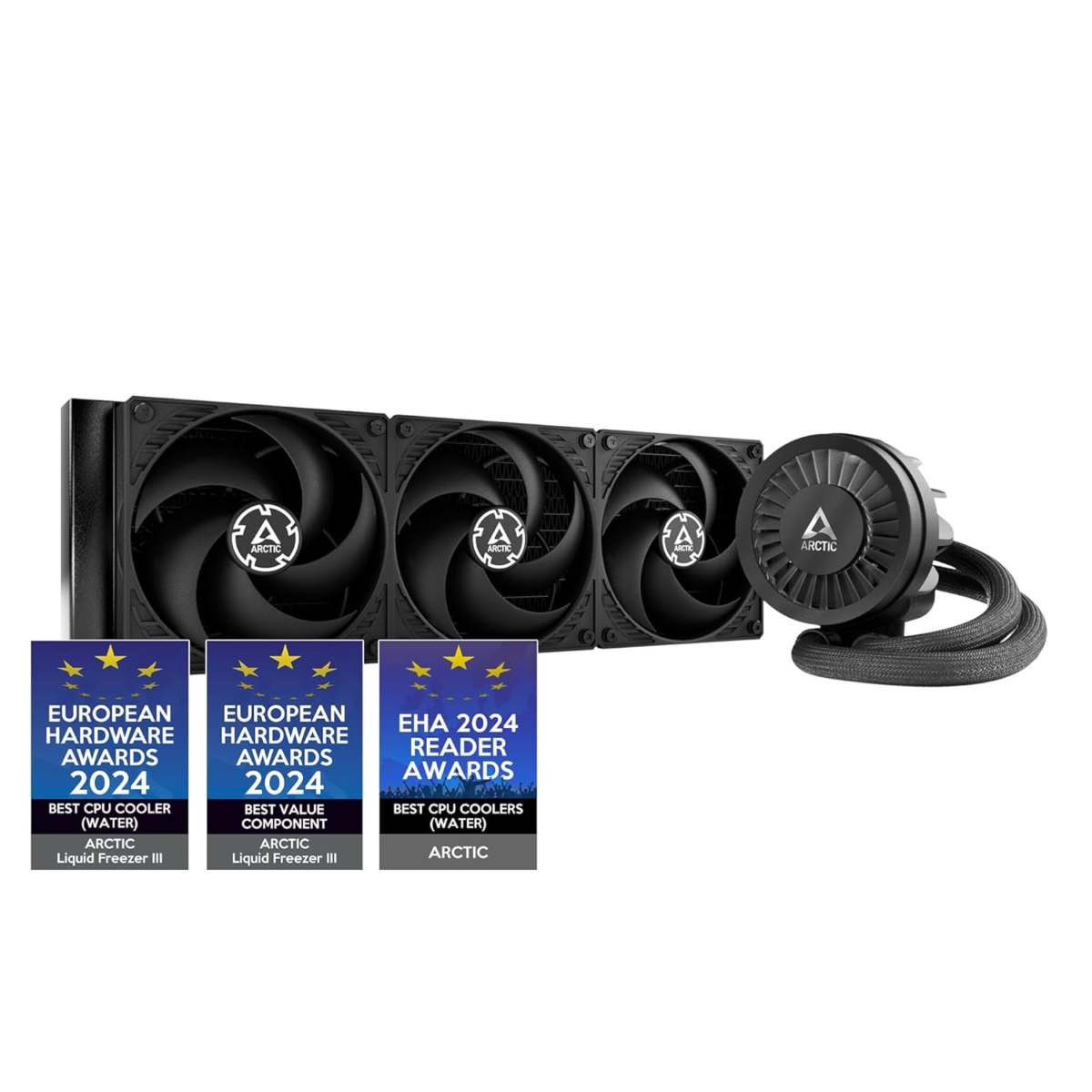 Liquid Freezer III 360 - CPU AIO Water Cooler, Water Cooling PC, Intel & AMD, Efficient Pwm-Controlled Pump, Fan: 200–1800 RPM, LGA1851 and LGA1700 Contact Frame - Black - Image 1