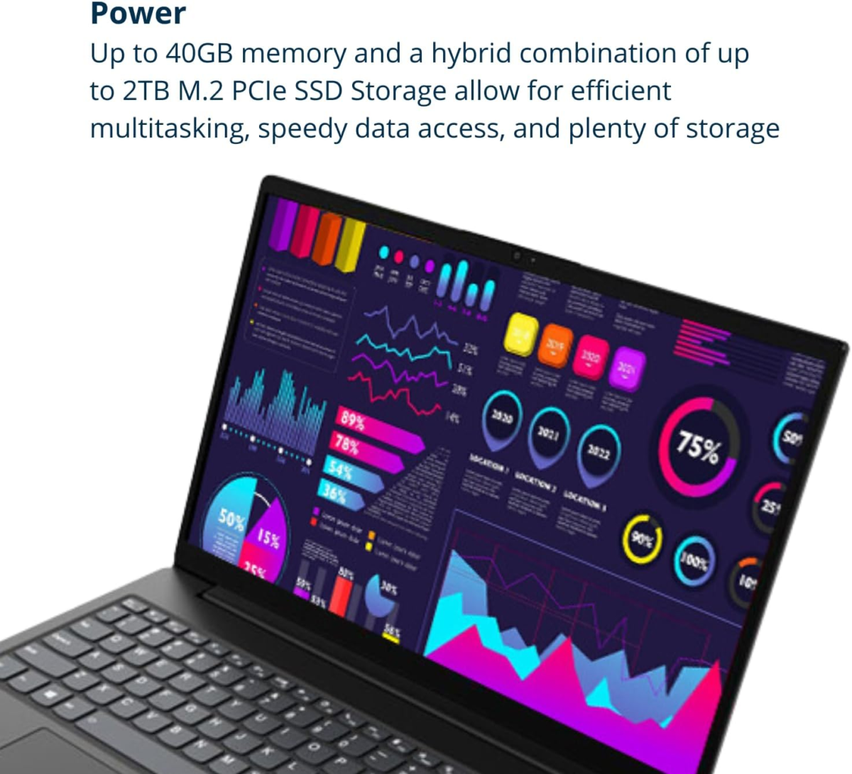 V15 Laptop, 15.6" FHD Display, AMD Ryzen 5 5500U Hexa-Core Processor (Beat Intel I7-1065G7), 16GB RAM, 512GB SSD, HDMI, RJ45, Numeric Keypad, Wi-Fi, Windows 11 Pro, Black - Image 5