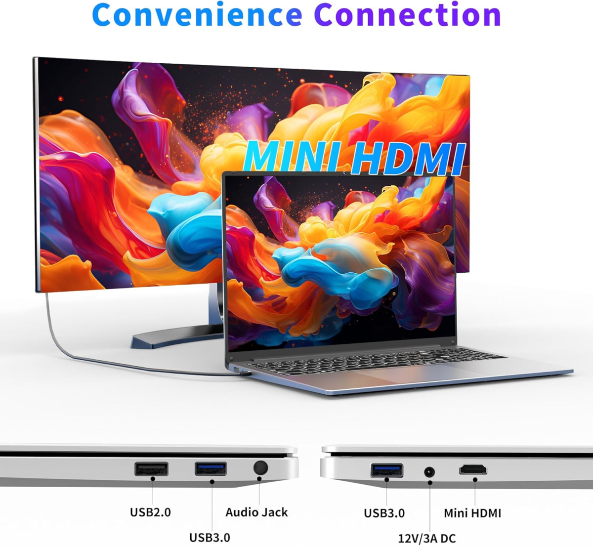 16 Inch Laptop Computer | Gaming Laptop | 16GB RAM 1TB SSD | N100 Processor | FHD 1920 * 1200 | 180 Angle Open | Backlit | BT4 WIFI5 | Windows 11 Pro | Fingerprint Unlock | UHD Graphics 750 Mhz - Image 9