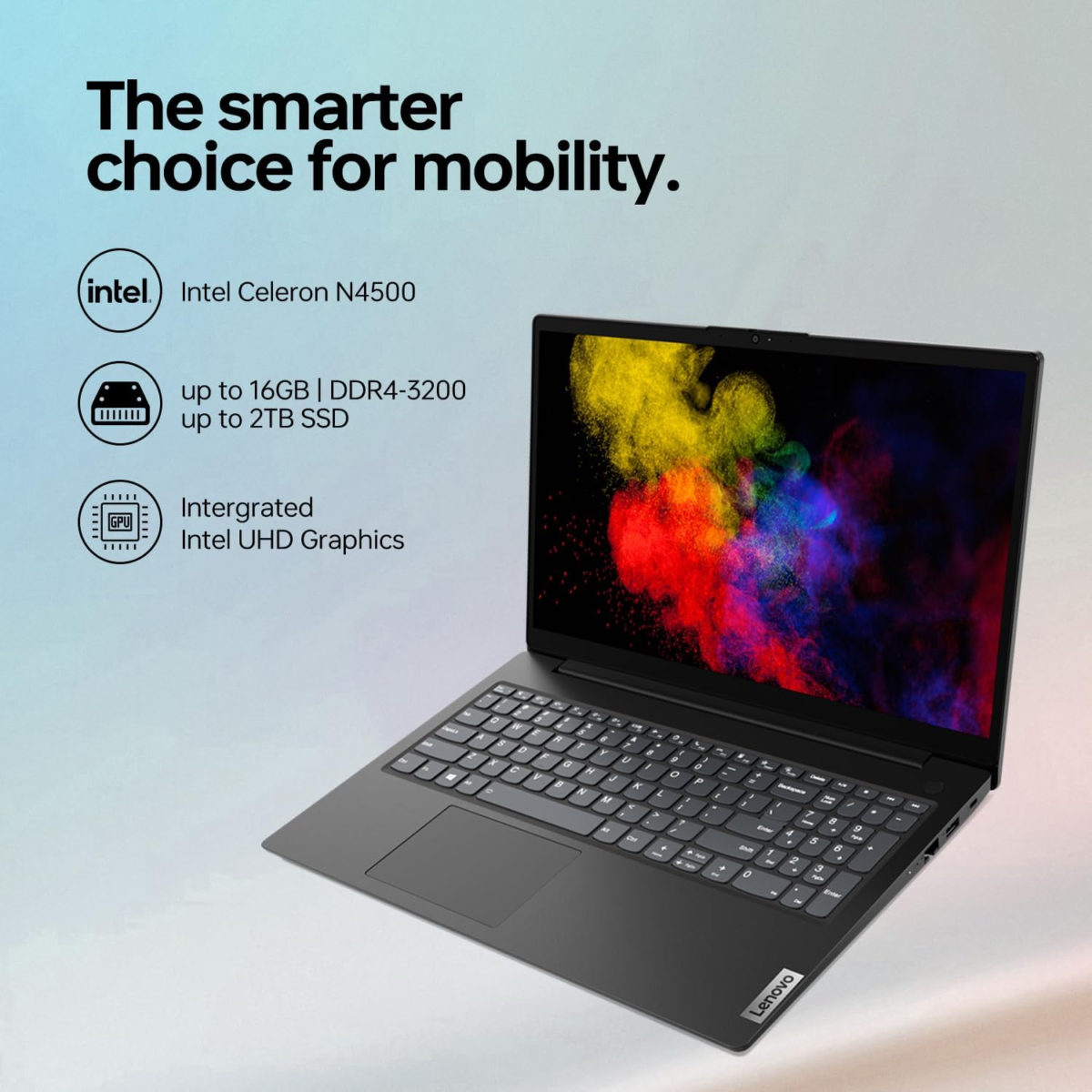 V15 Lightweight Laptop, 15.6” 1080P Anti-Glare Display, Business and Everyday Use, 16GB RAM, 1TB SSD, Intel Processor, Windows 11 Pro, HDMI, Wi-Fi, Webcam with Privacy Shutter, Black - Image 2