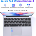 16 Inch Laptop Computer | Gaming Laptop | 16GB RAM 1TB SSD | N100 Processor | FHD 1920 * 1200 | 180 Angle Open | Backlit | BT4 WIFI5 | Windows 11 Pro | Fingerprint Unlock | UHD Graphics 750 Mhz - Image 3