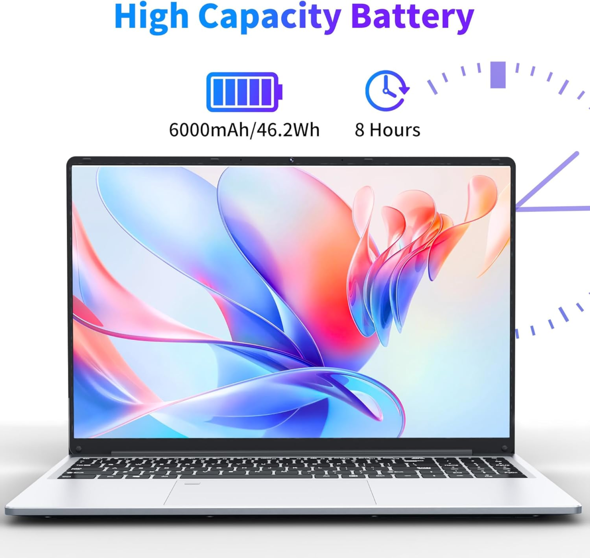 16 Inch Laptop Computer | Gaming Laptop | 16GB RAM 1TB SSD | N100 Processor | FHD 1920 * 1200 | 180 Angle Open | Backlit | BT4 WIFI5 | Windows 11 Pro | Fingerprint Unlock | UHD Graphics 750 Mhz - Image 7