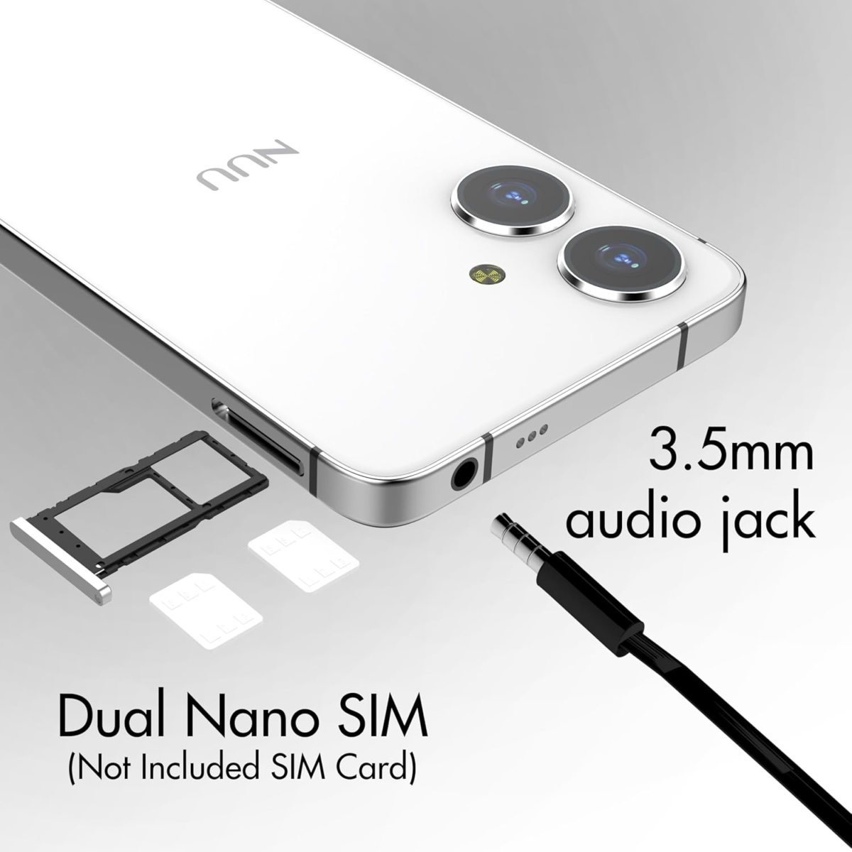 N10 Basic Cell Phone for T-Mobile, Mint, Metro, Qlink, Tello and More 4GB/128GB, Perfect for Teenagers, Dual SIM 4G, Octa-Core 6.6" 90Hz HD+, Unlocked Phones Android Phone 14, White, US Warranty - Image 5