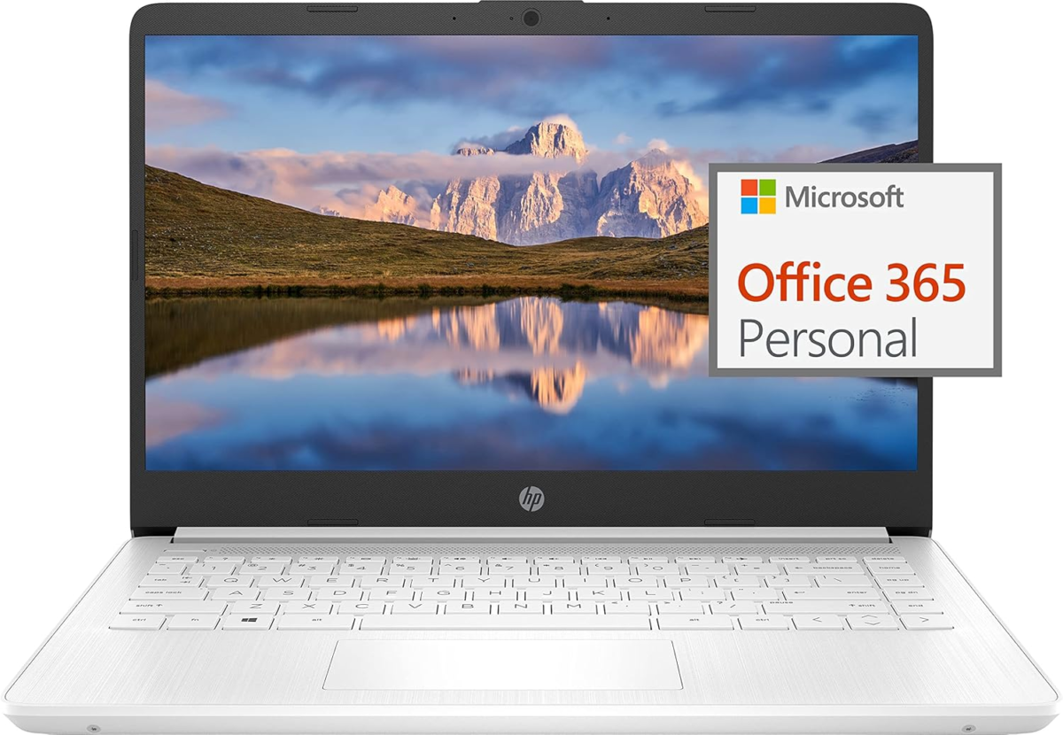14" Ultral Light Laptop for Students and Business, Intel Quad-Core, 8GB RAM, 192GB Storage(64Gb Emmc+128Gb Ghost Manta SD Card), 1 Year Office 365, USB C, Win 11 S - Image 1