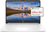 14" Ultral Light Laptop for Students and Business, Intel Quad-Core, 8GB RAM, 192GB Storage(64Gb Emmc+128Gb Ghost Manta SD Card), 1 Year Office 365, USB C, Win 11 S