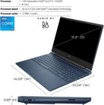 Victus 15.6 I5 Gaming Laptop, 15.6" FHD 1920*1080 144Hz, Intel Core I5-12450H, NVIDIA Geforce RTX 3050, 32GB RAM, 1TB SSD, Backlit KB, Toucad, SD Card Reader, Webcam, HDMI, Wi-Fi 6, W11 H, Blue - Image 4