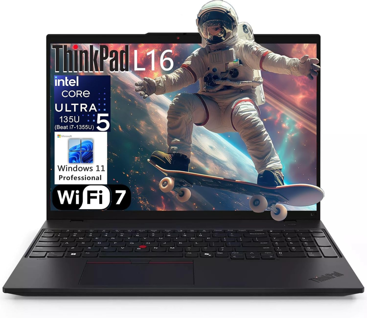 Thinkpad L16 Gen 1 16" FHD+ Business Laptop Computer, Intel 12-Core Ultra 5 135U (Beat I7-1355U), 32GB DDR5 RAM, 1TB Pcie SSD, Wifi 7, BT, RJ-45, Thunderbolt 4, HDMI, Windows 11 Pro, AZ-XUT - Image 1