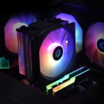 SE-214-XT ARGB CPU Cooler 4 Heatpipes CPU Air Cooler ARGB Light Sync with Motherboard(5V 3-PIN Connector) CPU Fan for Intel/Amd, LGA 1700 Compatible - Image 3
