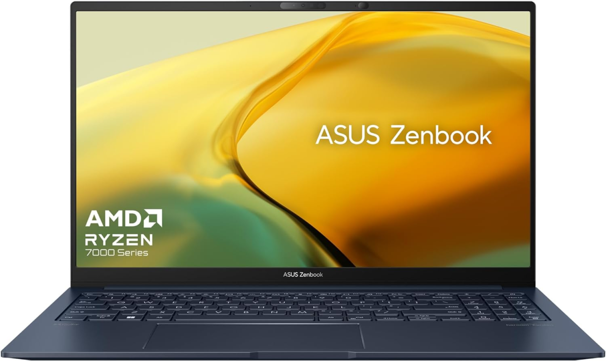 Zenbook 15 Laptop, 15.6” FHD Display, AMD Ryzen 5 7535U CPU, AMD Radeon Graphics, 16GB RAM, 512GB SSD, Windows 11 Home, Ponder Blue, UM3504DA-AS54 - Image 1