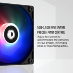 SE-214-XT ARGB CPU Cooler 4 Heatpipes CPU Air Cooler ARGB Light Sync with Motherboard(5V 3-PIN Connector) CPU Fan for Intel/Amd, LGA 1700 Compatible - Image 2